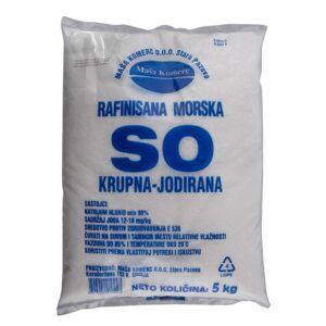Kuhinjska rafinisana morska so 5 kg krupna