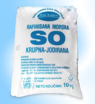 10kg Masa morska so rafinisana